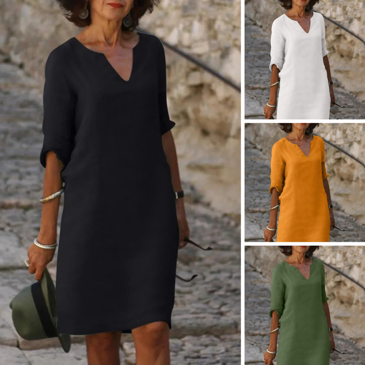 Jagoda | Elegancka Sukienka z Dekoltem V
