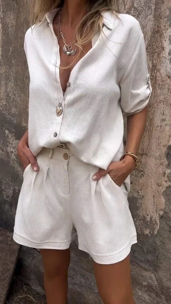 Lidia | Przewiewny zestaw z lnu