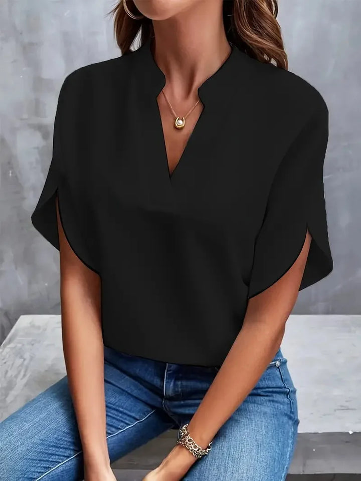 Deborah | Miękka i Elegancka Koszula z Dekoltem w Serek