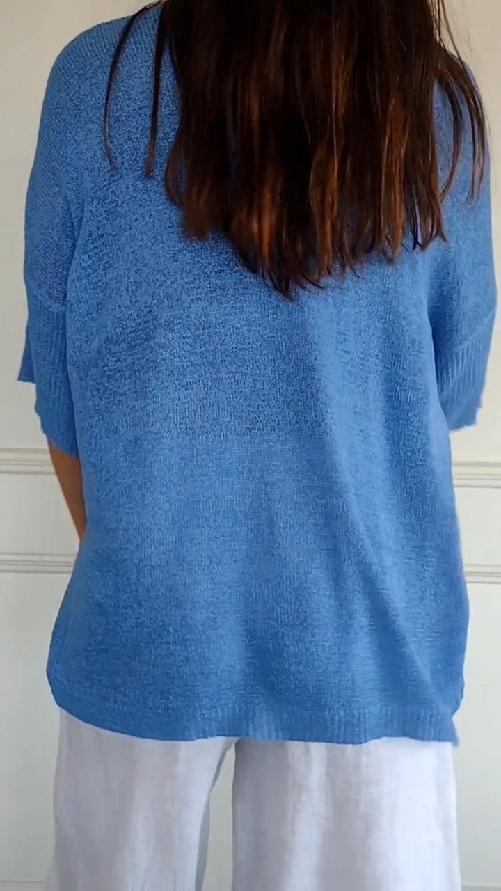 Anna | Sweter z dekoltem w serek